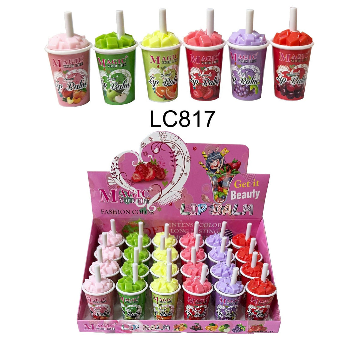 MAGIC YOUR LIFE - ICE CREAM LIP BALM - 24 PCS