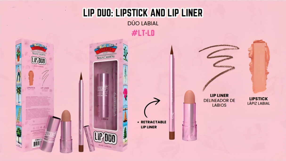 BEAUTY CREATIONS X LA LOTERIA- LIP DUO- 1PC- LIMITED EDITION