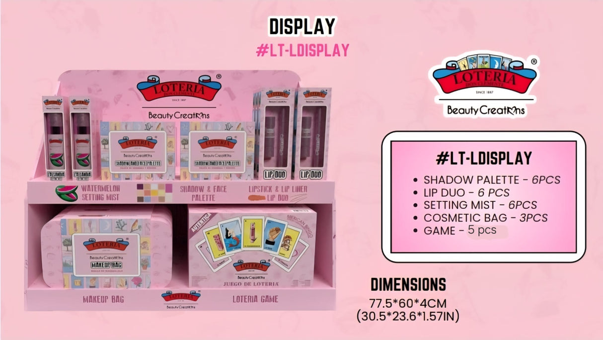 BEAUTY CREATIONS X LA LOTERIA- FULL DISPLAY- 26PCS TOTAL- LIMITED EDITION