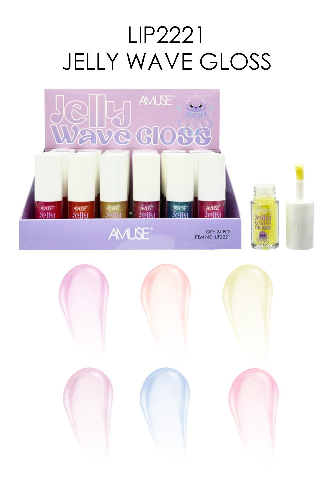 AMUSE- JELLY WAVE- LIP GLOSS- 24PCS
