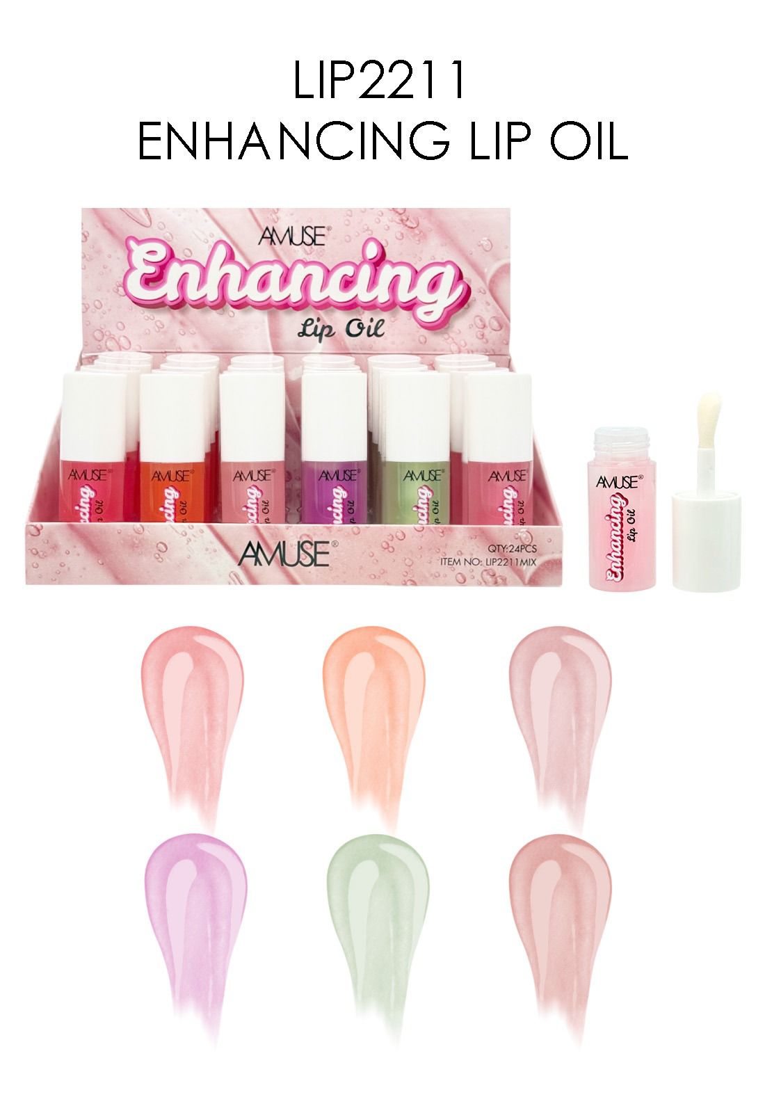 AMUSE- ENHANCING- LIP OIL- 24PCS