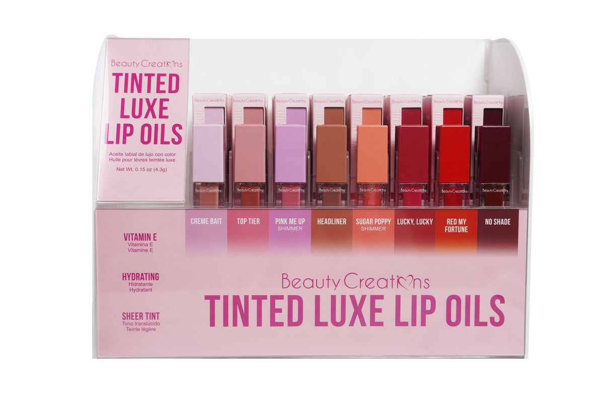 BEAUTY CREATIONS- TINTED LUXE- LIP OIL- 48PCS