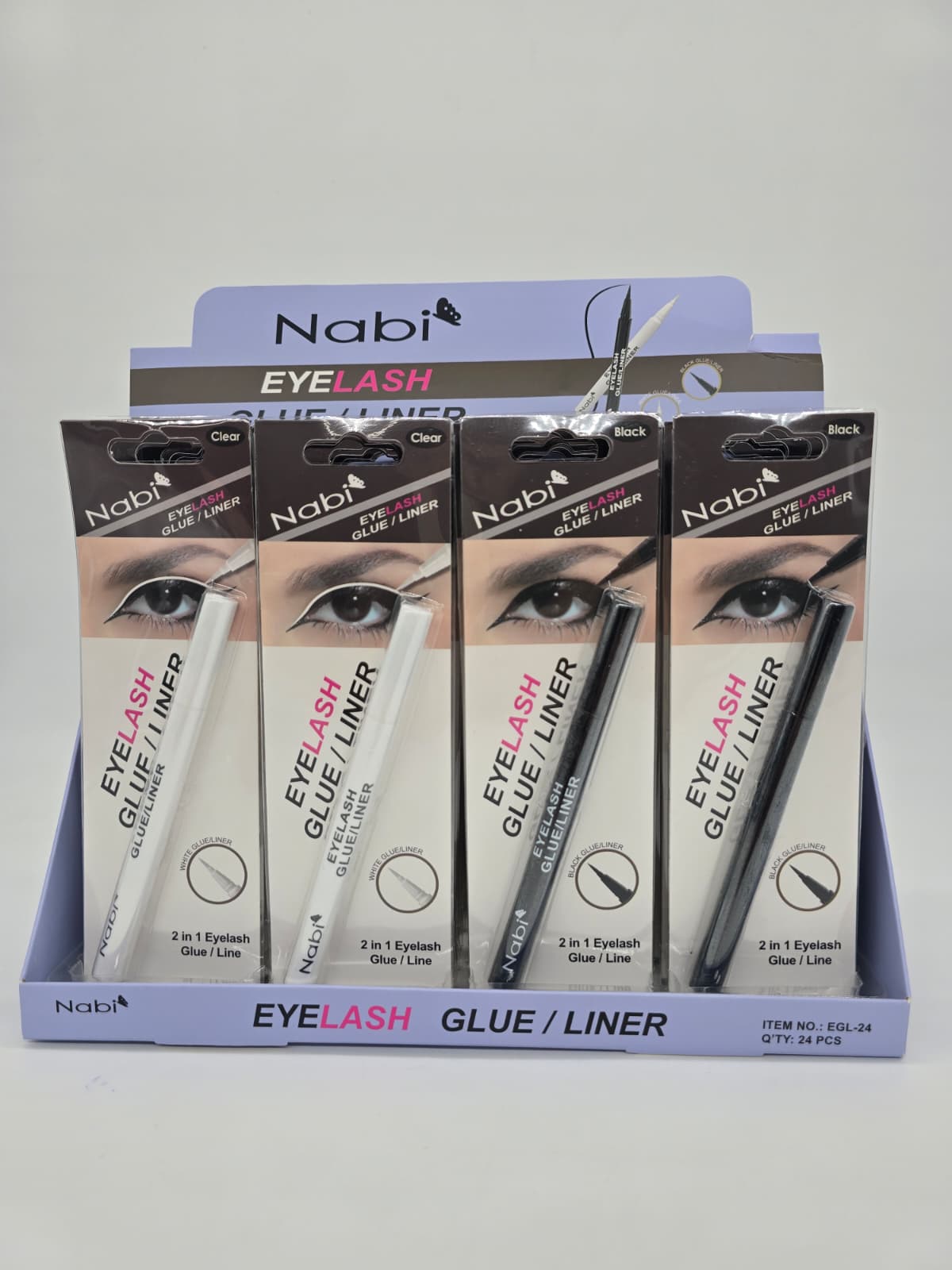 NABI- EYELASH GLUE /LINER- 24PCS