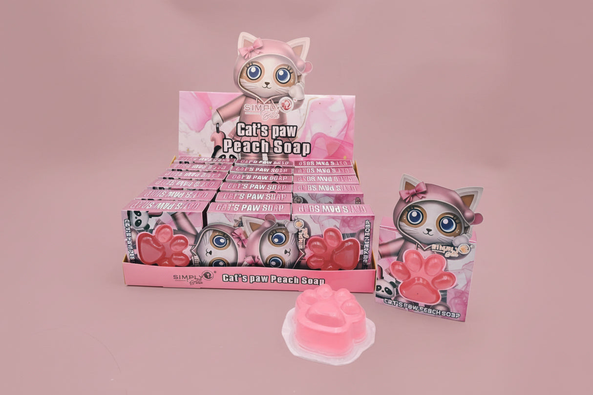 SIMPLY BELLA - CAT'S PAW- PEACH SOAP- 18PCS DISPLAY