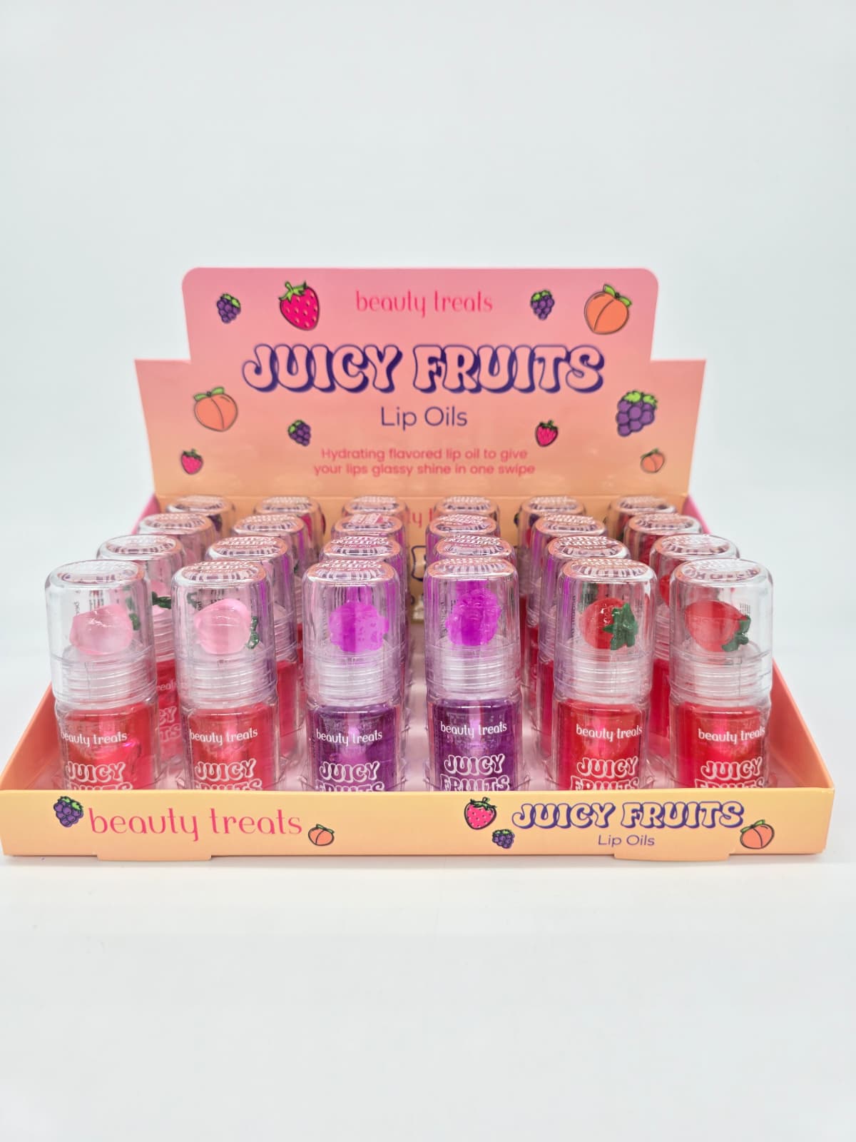 BEAUTY TREATS- JUICY FRUITS- LIP OILS- 24PCS