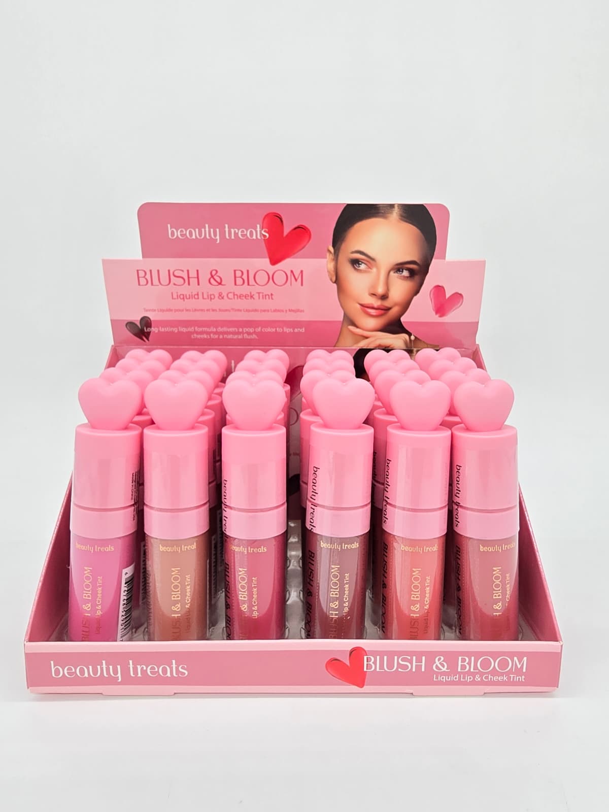 BEAUTY TREATS- BLUSH & BLOOM- LIQUID LIP & CHEEK TINT- 24PCS