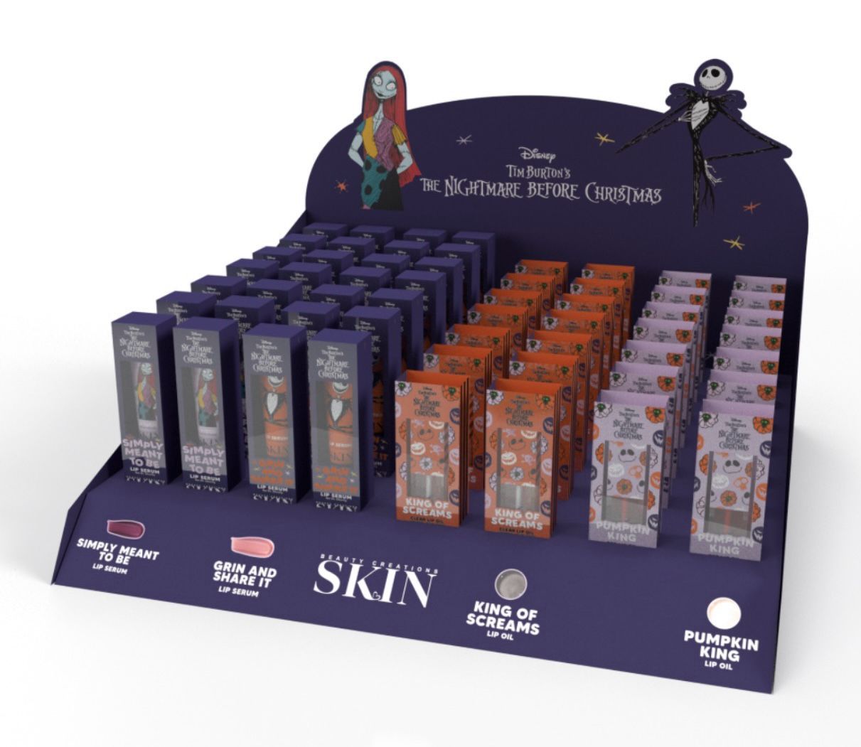 BEAUTY CREATIONS X TIM BURTON'S THE NIGHT BEFORE CHRISTMAS- FULL DISPLAY