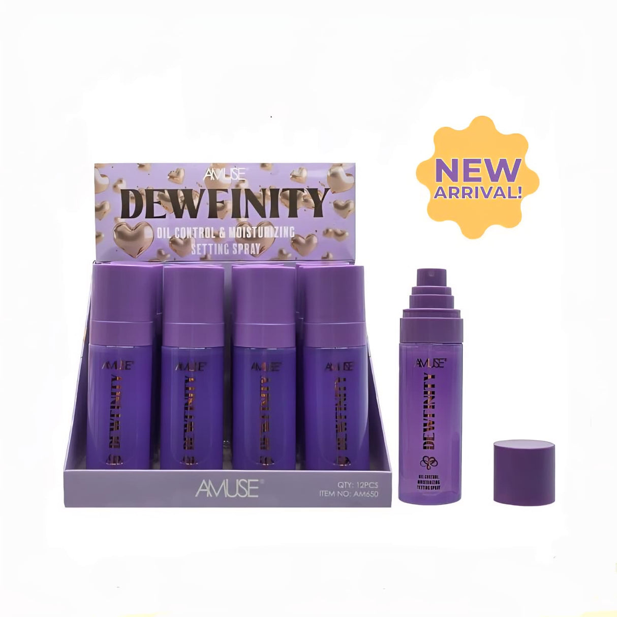 AMUSE- DEWFINITY- OIL CONTROL & MOISTURIZING- SETTING SPRAY- 12PCS