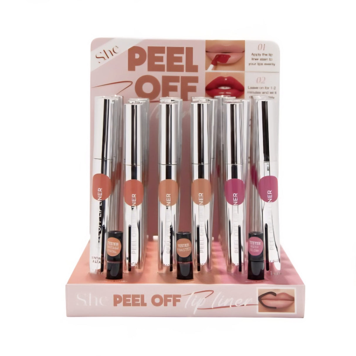 S.HE MAKEUP- PEEL OFF- LIP LINER- 36pcs