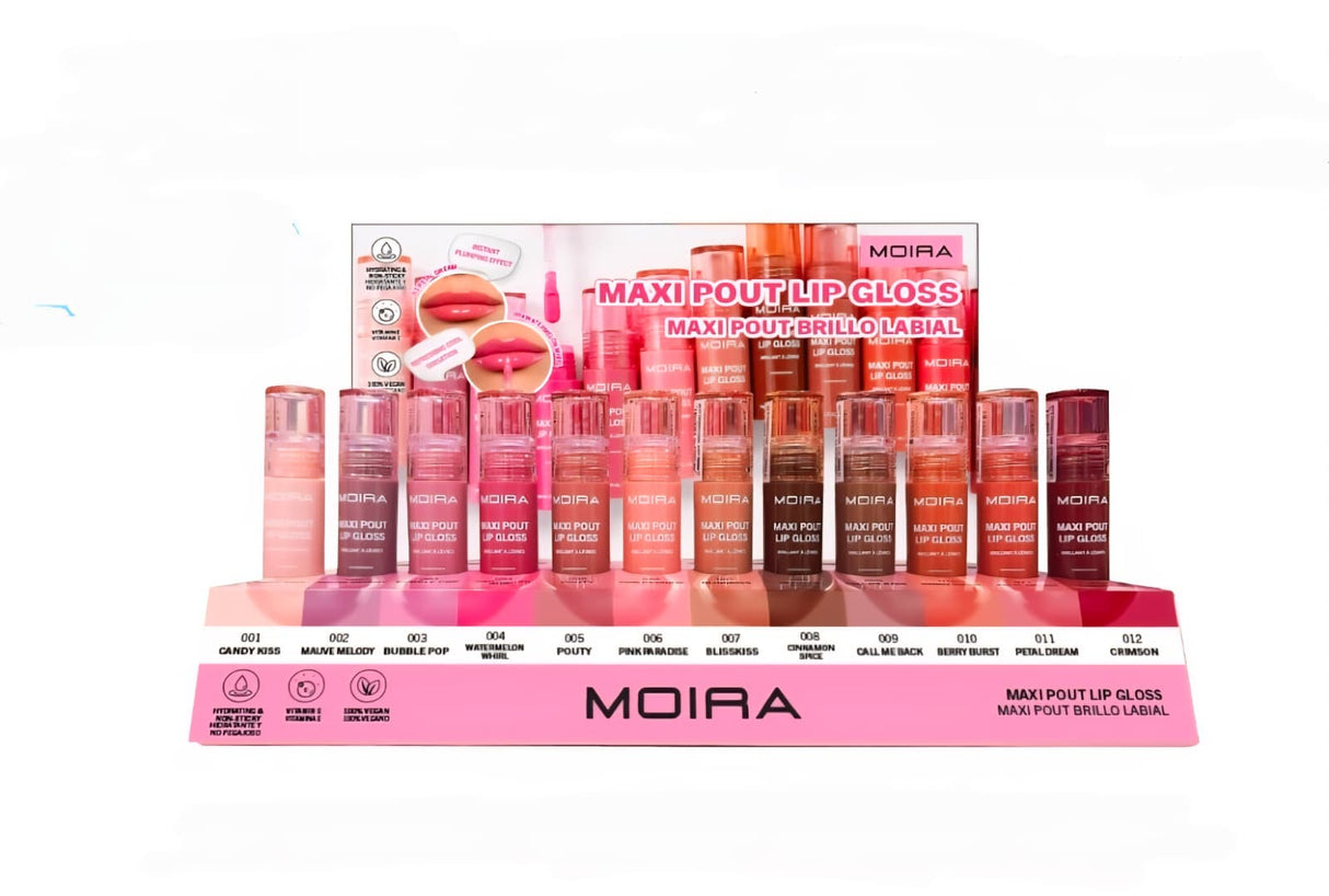 MOIRA- MAXI POUT- LIP GLOSS-36PCS