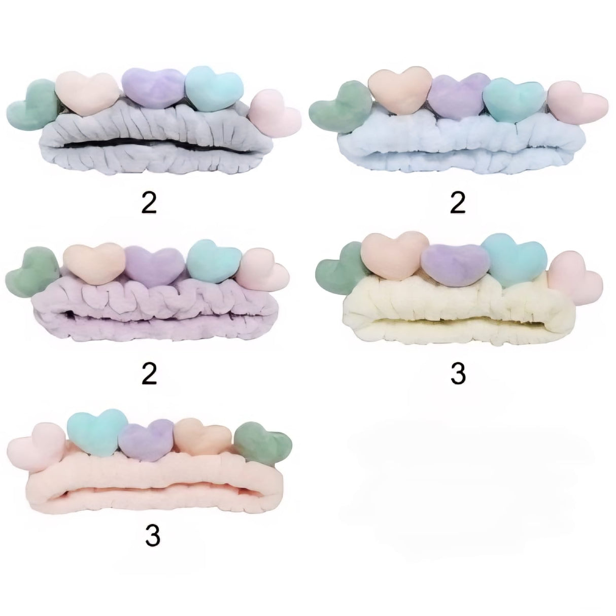 HEARTS- SPA HEAD WRAP- 12PCS