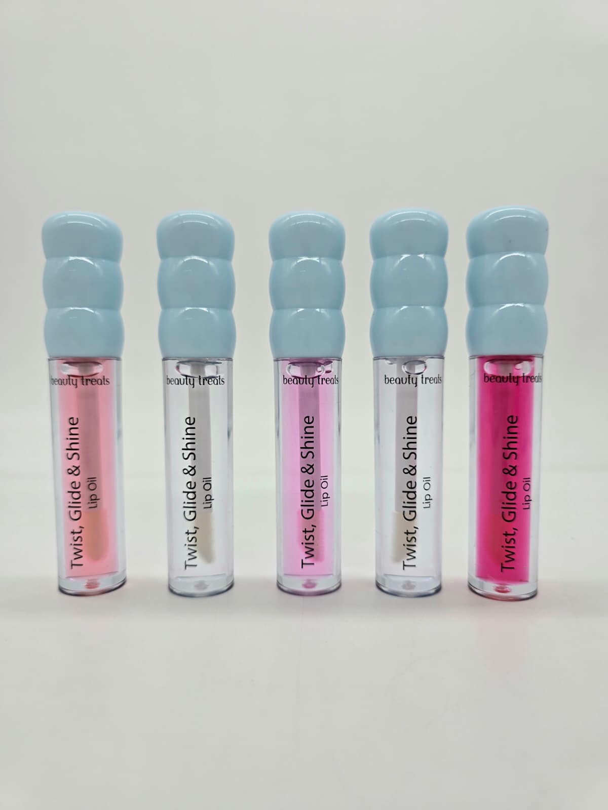 BEAUTY TREATS- TWIST, GLIDE & SHINE- 5PCS SET LIP OILS- 1PC