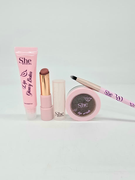 S.HE MAKEUP- ALL IN ONE LIP KIT 4 IN 1- (1PC)