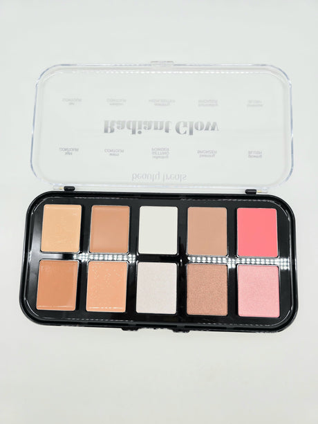 BEAUTY TREATS- RADIANT GLOW- 10 COLOR FACE PALETTE- 1PC