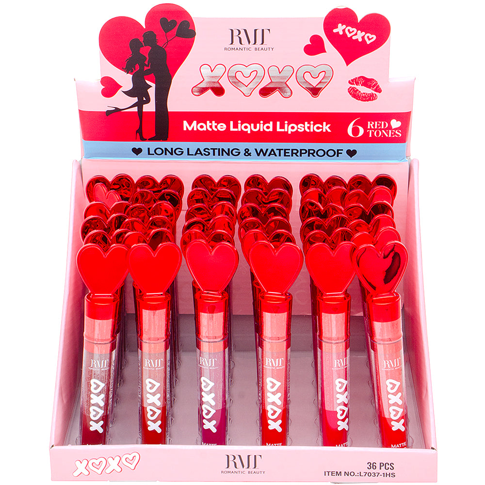 ROMANTIC BEAUTY - XO XO- MATTE LIQUID LIPSTICK - L7037-1HS (36PCS)