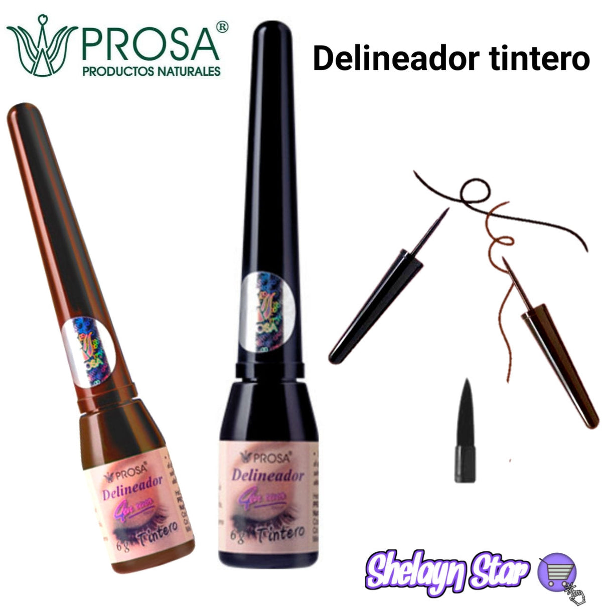 PROSA - DELINEADOR TIPO TINTERO- 6PCS