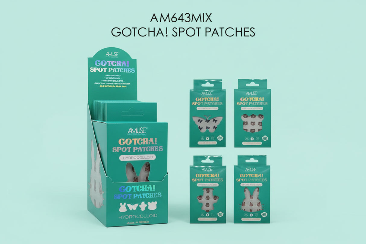 AMUSE- GOTCHA- HYDROCOLLOID SPOT PATCHES- 12PCS BOX