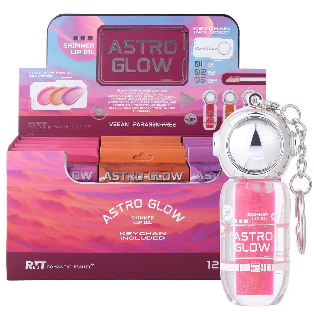 ROMANTIC BEAUTY- ASTRIO GLOW- SHIMMER LIP OIL- 12PCS