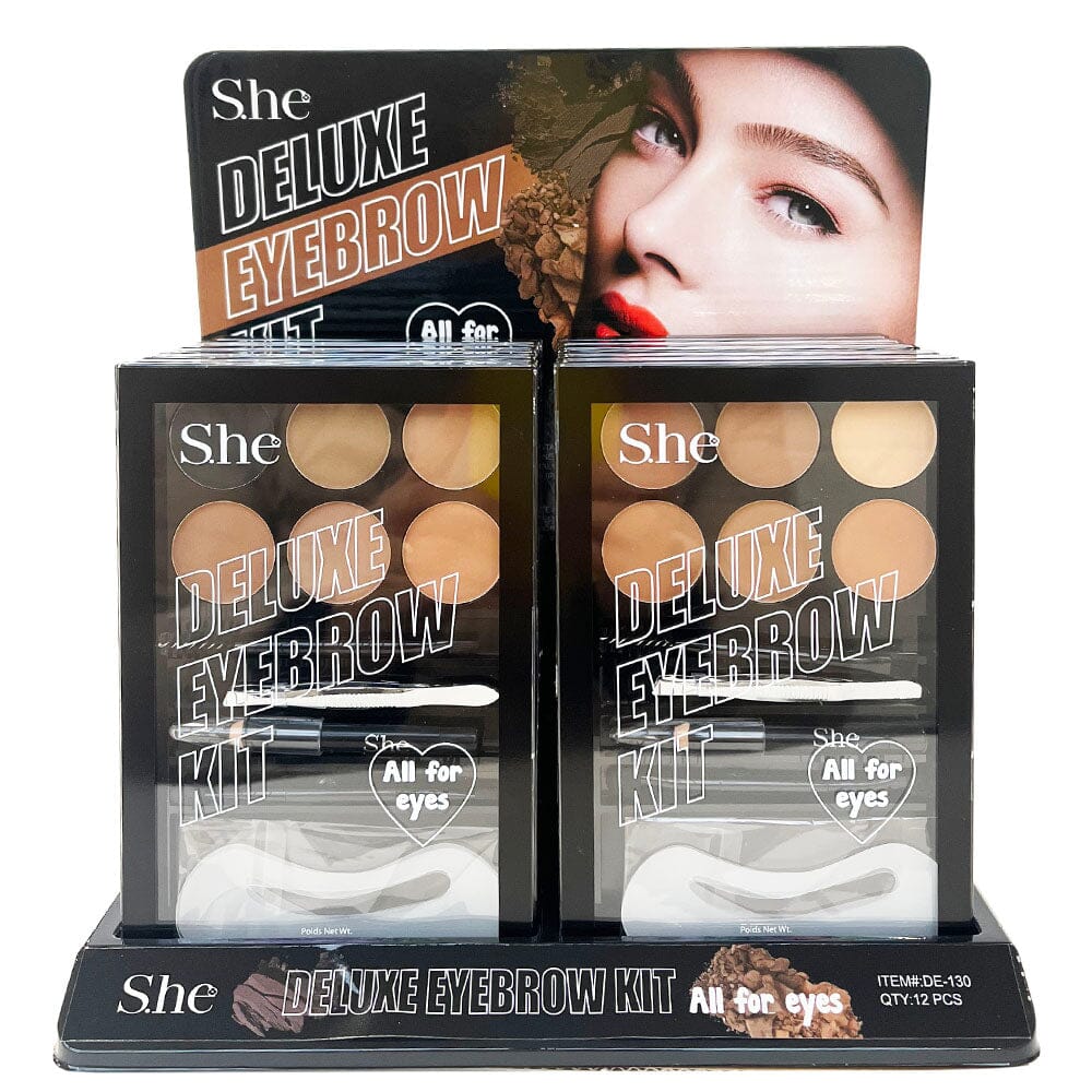 S.HE MAKEUP- DELUXE EYEBROW KIT- 12PCS