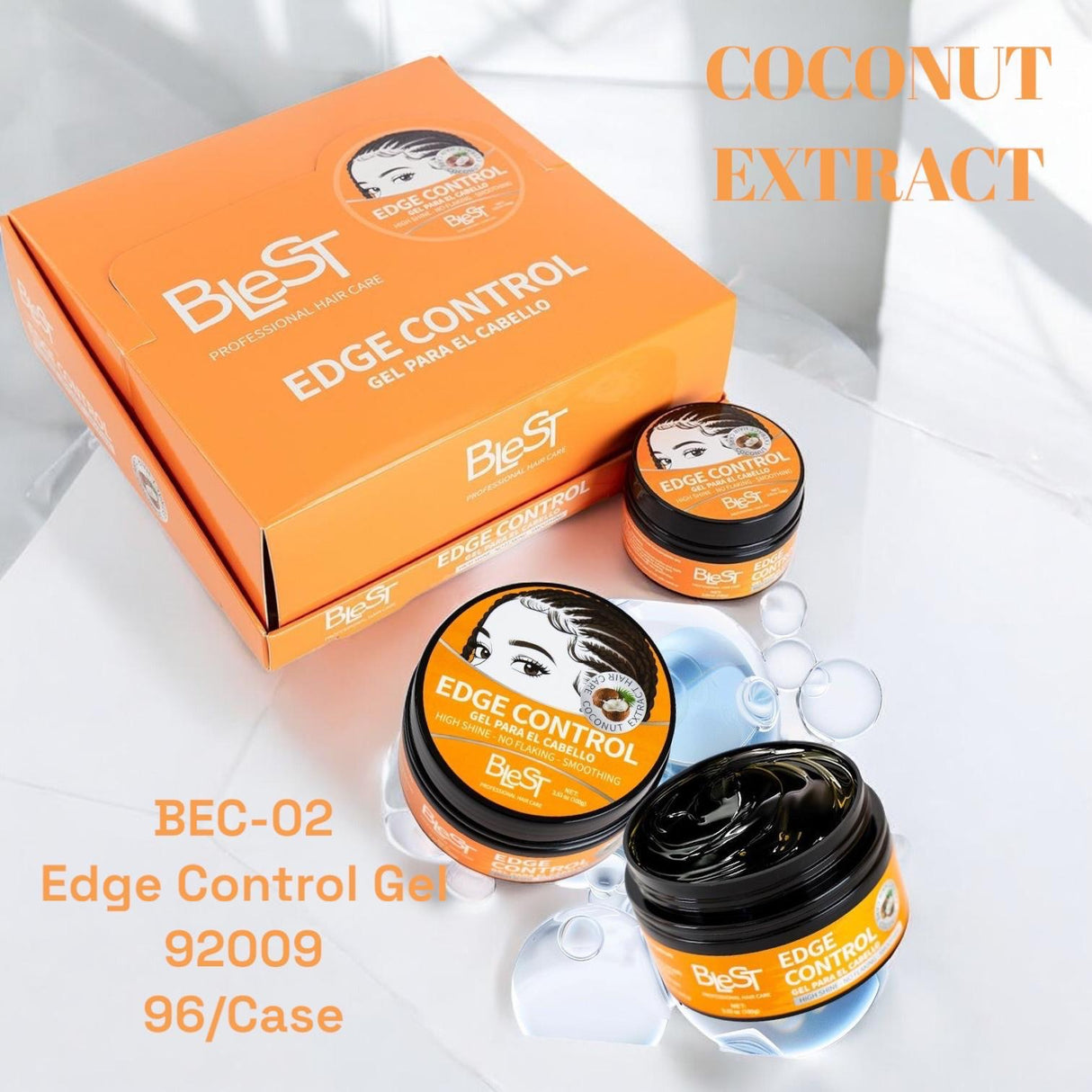 BLEST- EDGE CONTROL GEL PARA EL CABELLO- COCONUT (1PC)