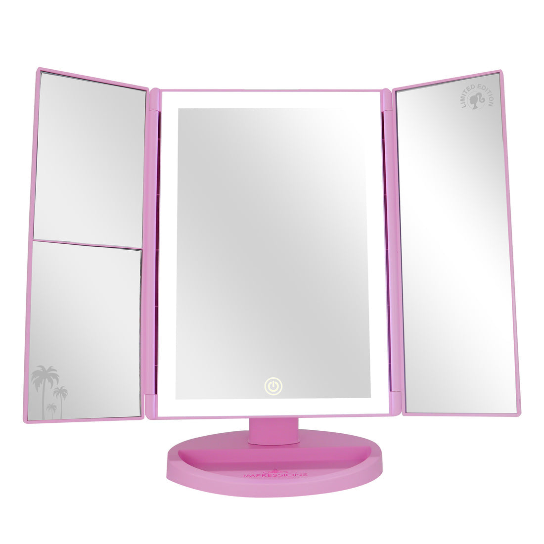 IMPRESSIONS VANITY - ESPEJO DE MAQUILLAJE TRIFOLD LED DE TRITONO CON AUMENTO BARBIE™
