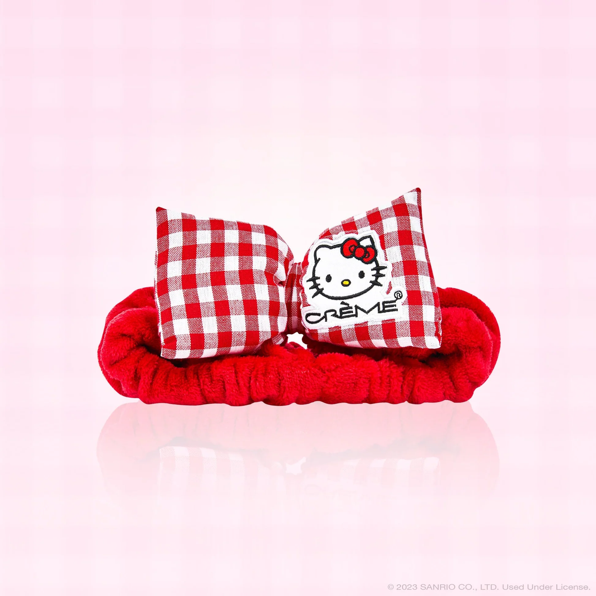 THE CREME SHOP HELLO KITTY PLUSH SPA BANDEAU - VICHY ROUGE - (1PC)