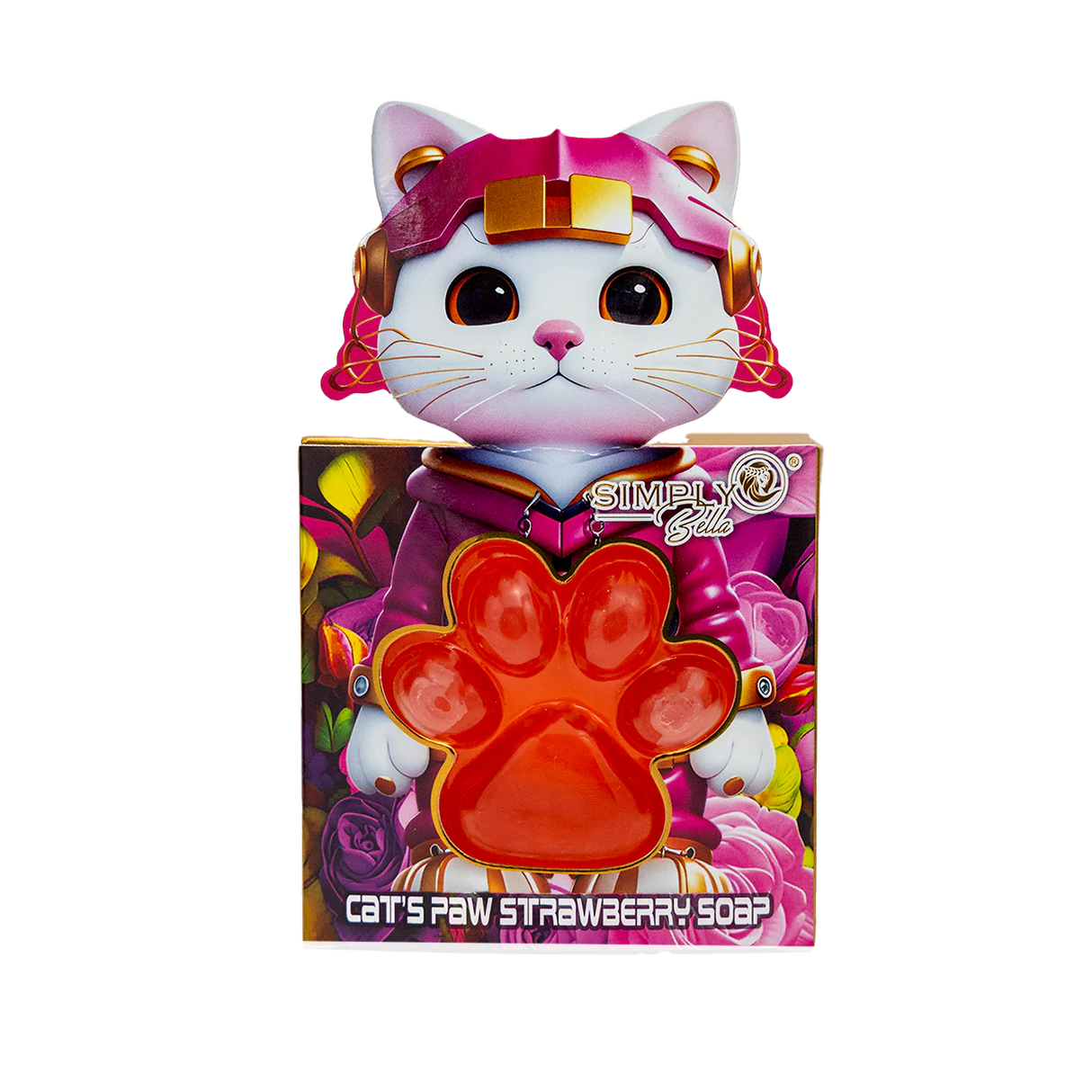SIMPLY BELLA- CAT'S PAW- STRAWBERRY SOAP- 18PCS DISP