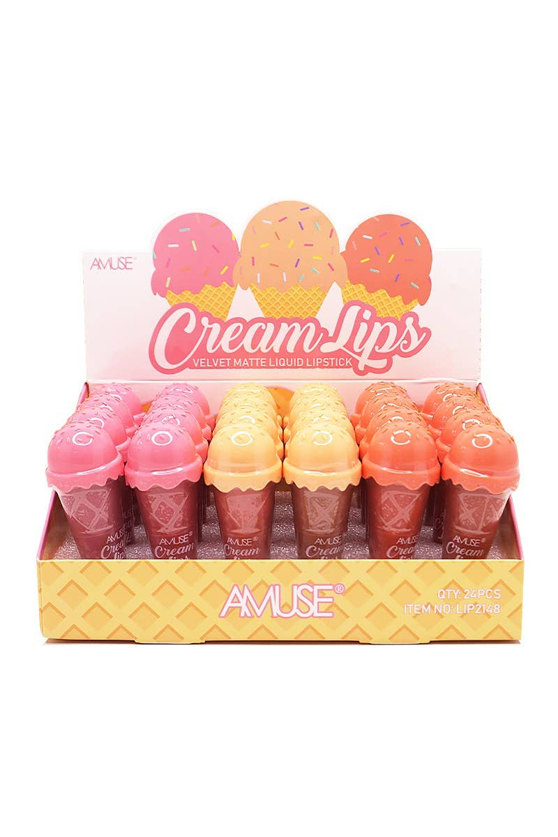 AMUSE - CREAM LIPS VELVET MATTELIQUID LIPSTICK - DISPLAY (24PCS)