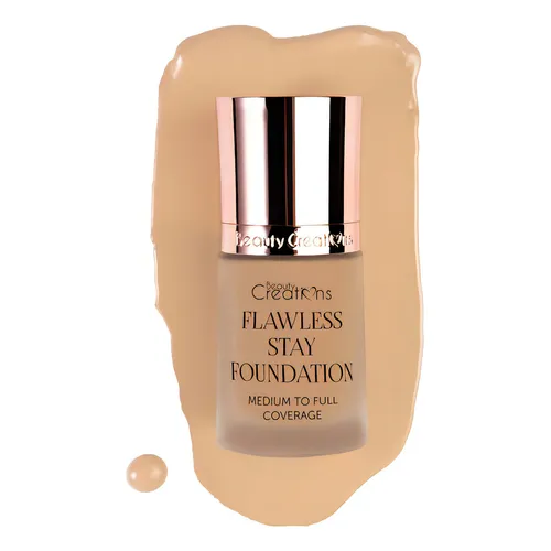 BEAUTY CREATIONS- FLAWLESS STAY FOUNDATION- NEW PRO - (TABLE DISPLAY- 72PCS+ FREE TESTERS)