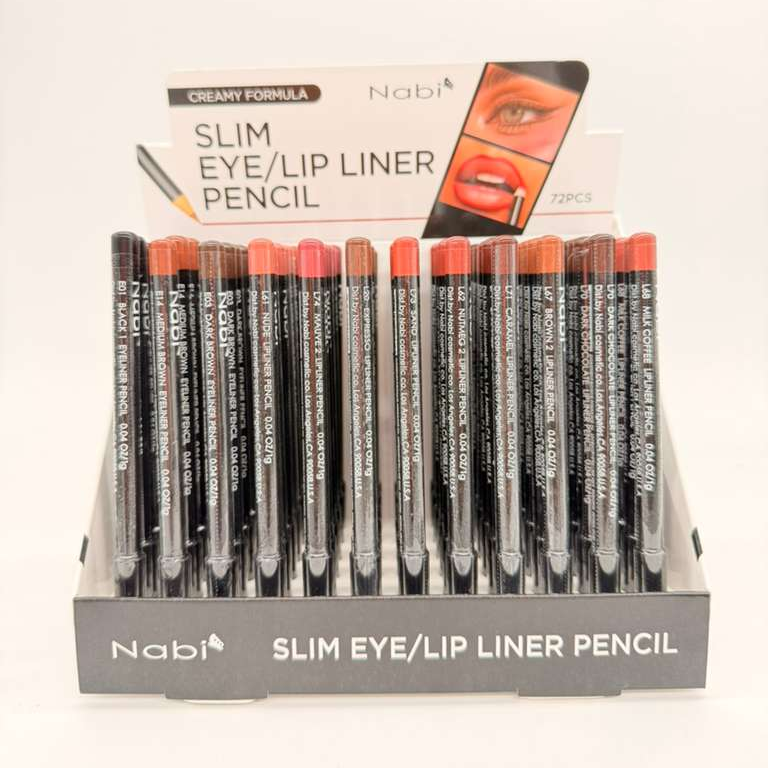 NABI - SLIM EYE/LIP LINER PENCIL - DISPLAY (72PCS)