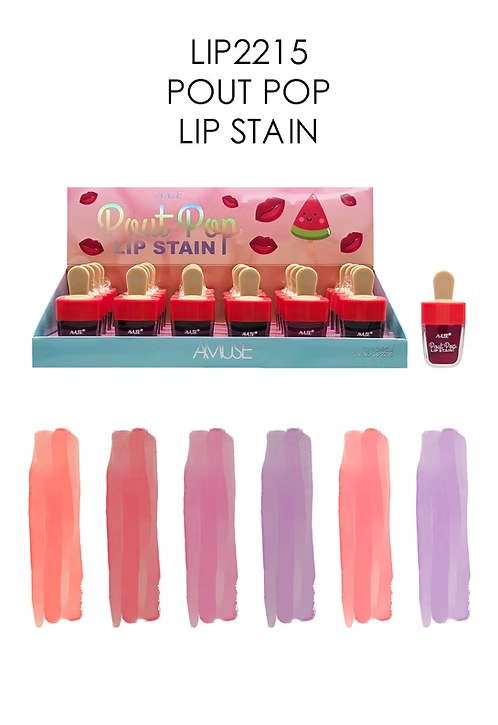 AMUSE - POUT POP LIP STAIN - DISPLAY (24PCS)