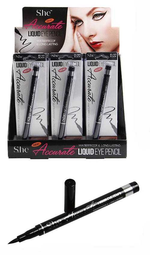 S.HE MAKEUP- ACCURATE - LIQUID EYE PENCIL - WATERPROOF & LONG LASTING -(24PCS)