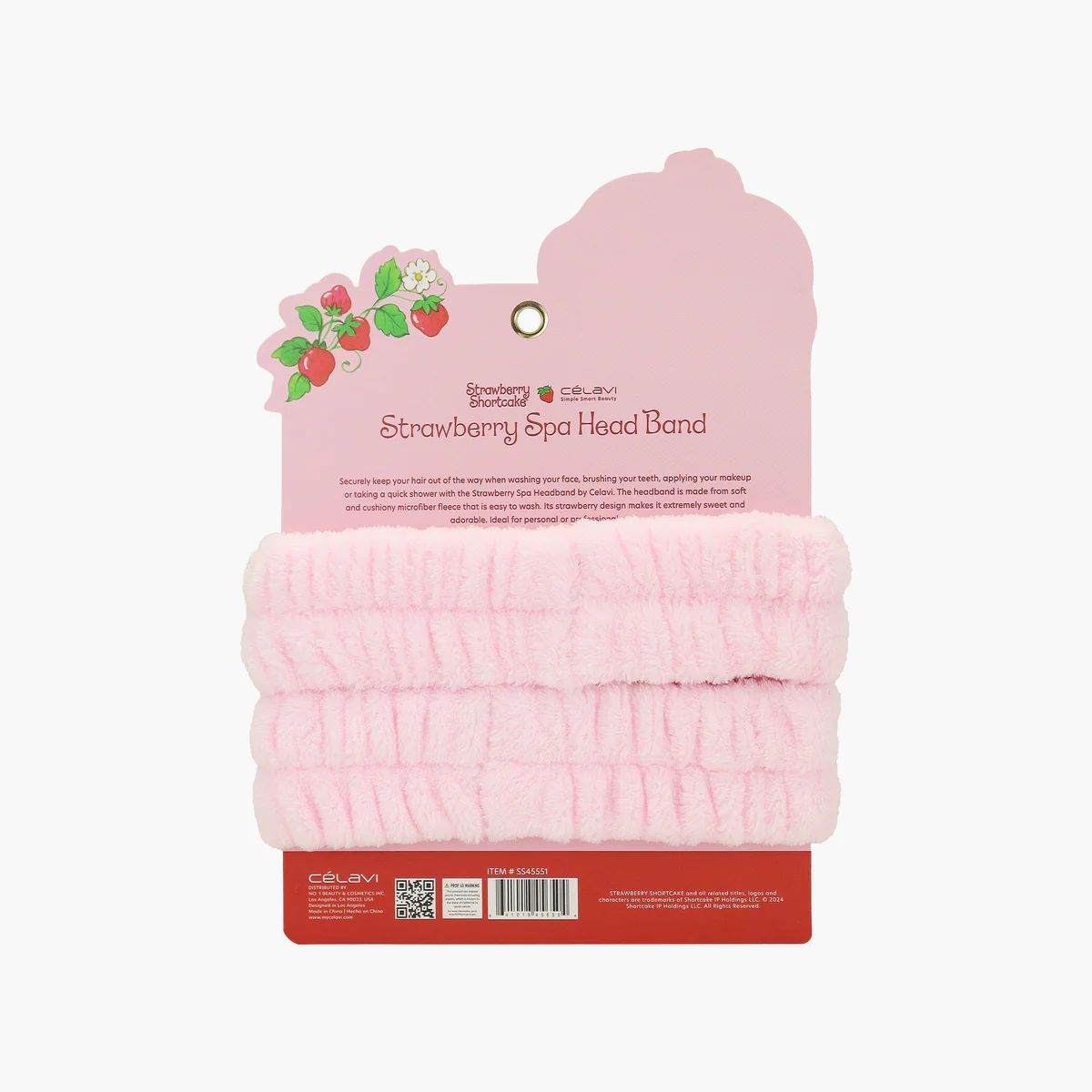 CÉLAVI X STRAWBERRY SHORTCAKE - STRAWBERRY SPA HAIR BAND - (1PC)