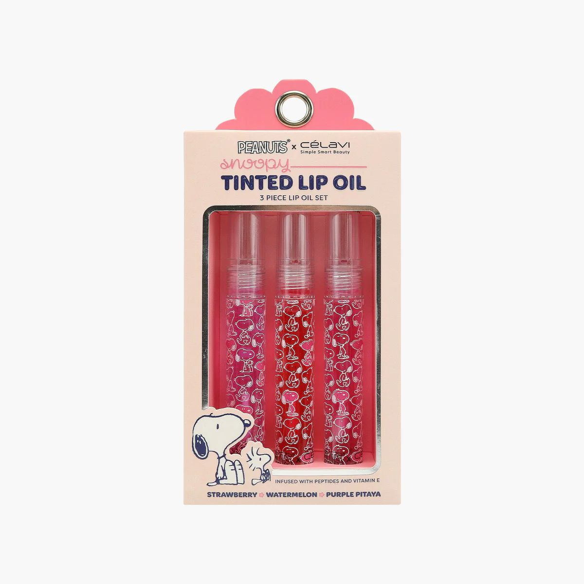 CÉLAVI X PEANUTS - TINTED LIP OIL - 3 PIECE LIP OIL SET - (1PC)