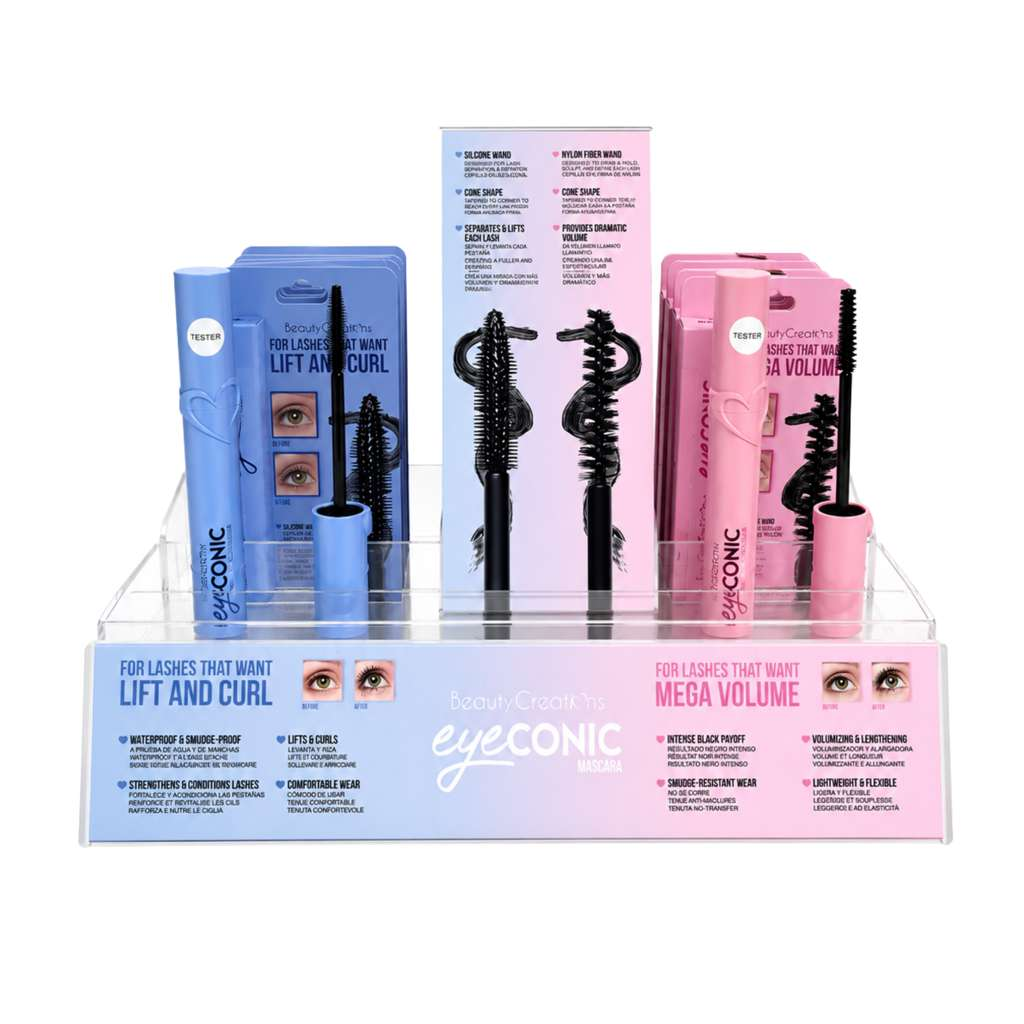 BEAUTY CREATIONS - EYECONIC FULL DISPLAY (12 pcs each style + tester half off)