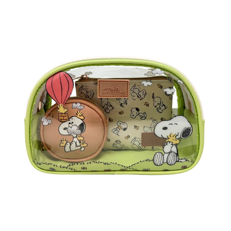 IMPRESSION VANITY - PEANUTS™ SNOOPY 3 PC MAKEUP BAG SET - (1PC)