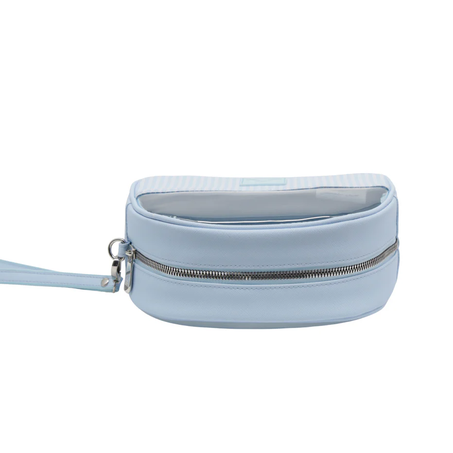 IMPRESSION VANITY - CINNAMOROLL™ ''LOVELY RIBBON'' HALF MOON CLEAR COSMETIC CASE- (1PC)