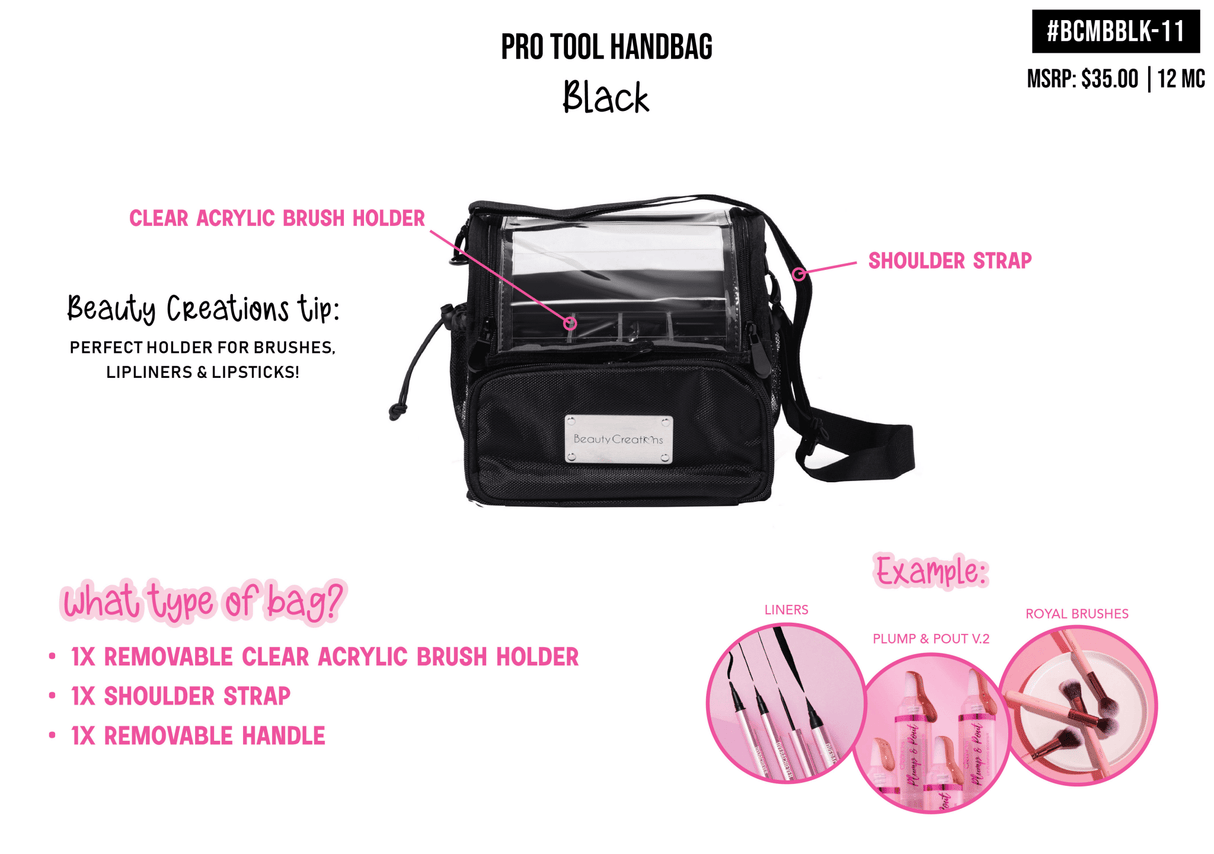 BEAUTY CREATIONS - PRO TOOL HAND BAG (1PC)
