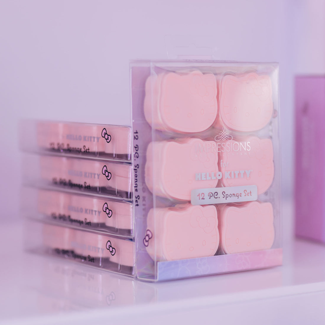 IMPRESSIONS VANITY - HELLO KITTY JUEGO DE ESPONJAS DE 12 PIEZAS