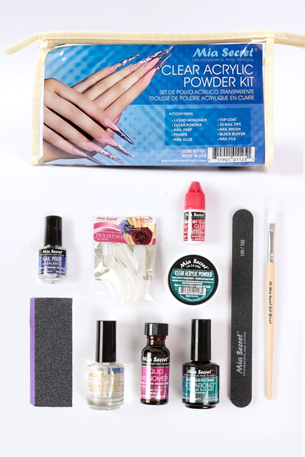 MIA SECRET - KIT DE POUDRE ACRYLIQUE TRANSPARENTE (1SET)