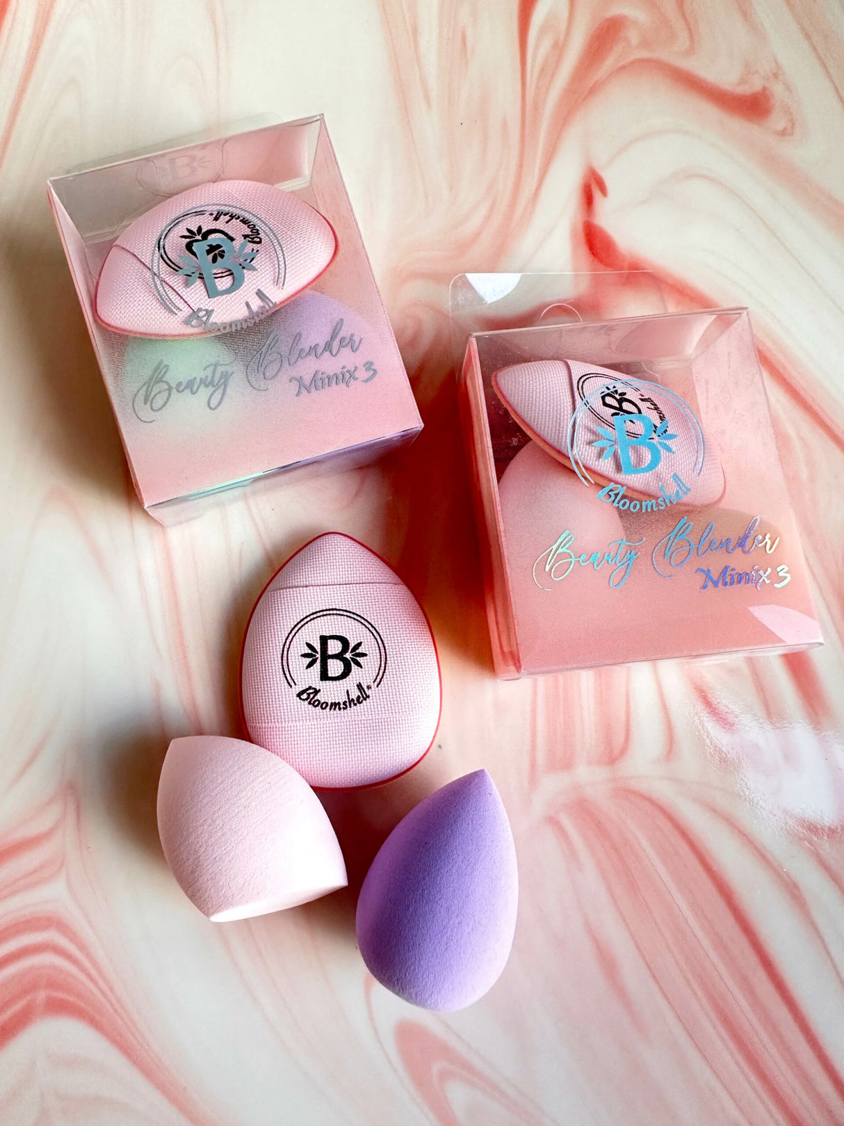 BLOOMSHELL - BEAUTY BLENDER MINI X3 (PACK X 12 SETS)