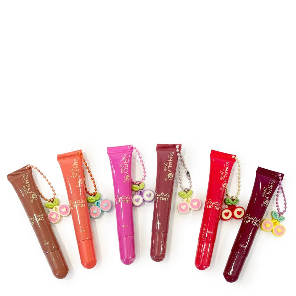 SIMPLY BELLA- PEPTIDE LIP TINT WITH BEADED CHARM-36PCS