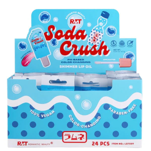 ROMANTIC BEAUTY- SODA CRUSH- SHIMMER LIP OIL- DISPLAY (24PCS)