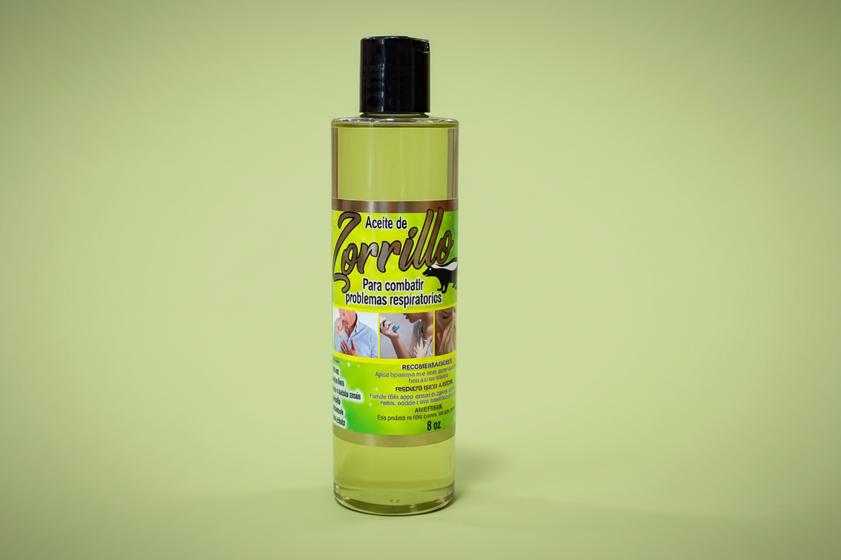ACEITE DE ZORRILLO PARA COMBATIR PROBLEMAS RESPIRATORIOS - 8 OZ (1PC)
