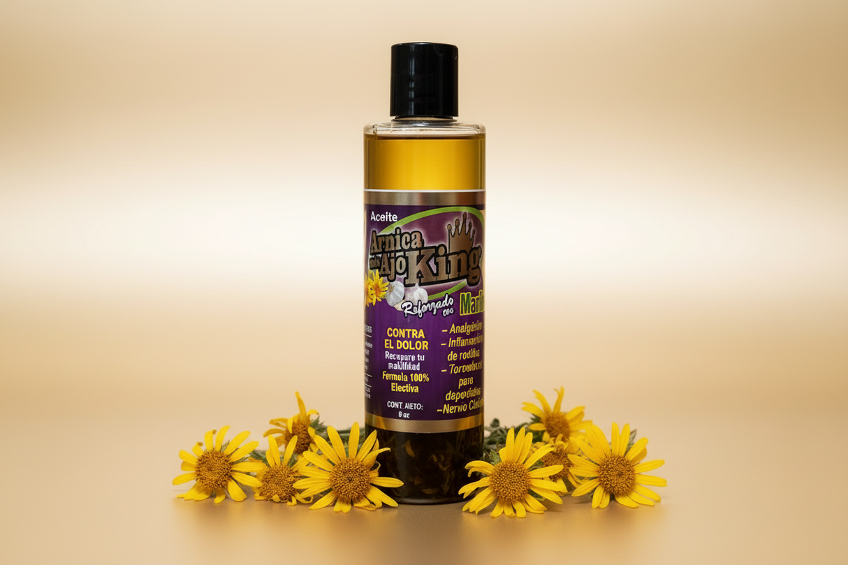 ACEITE ARNICA MAS AJO KING REFORZADO CON MARIHUANA - (1PC)