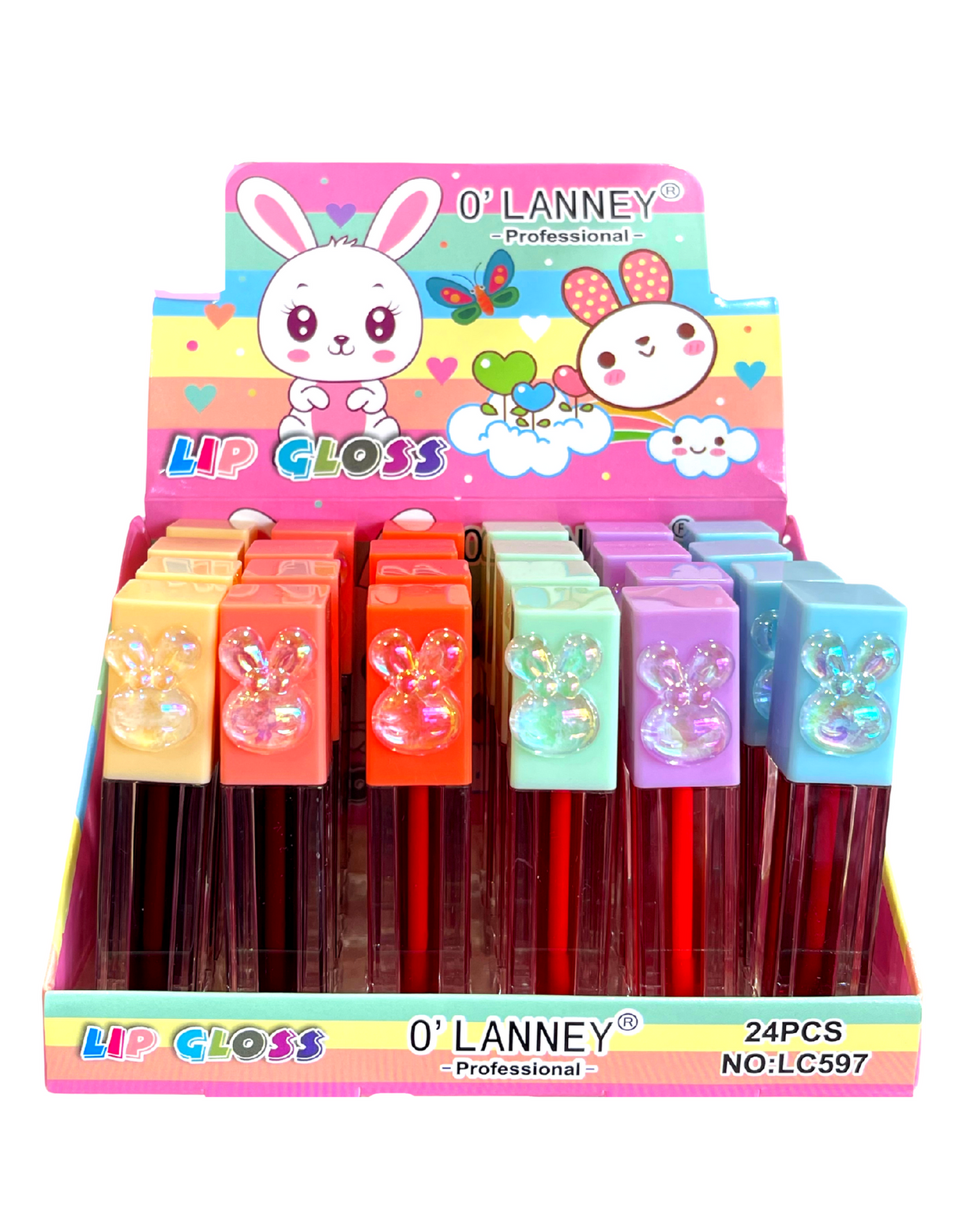 O'LANNEY - LIP GLOSS RABBIT - DISPLAY 24 PCS