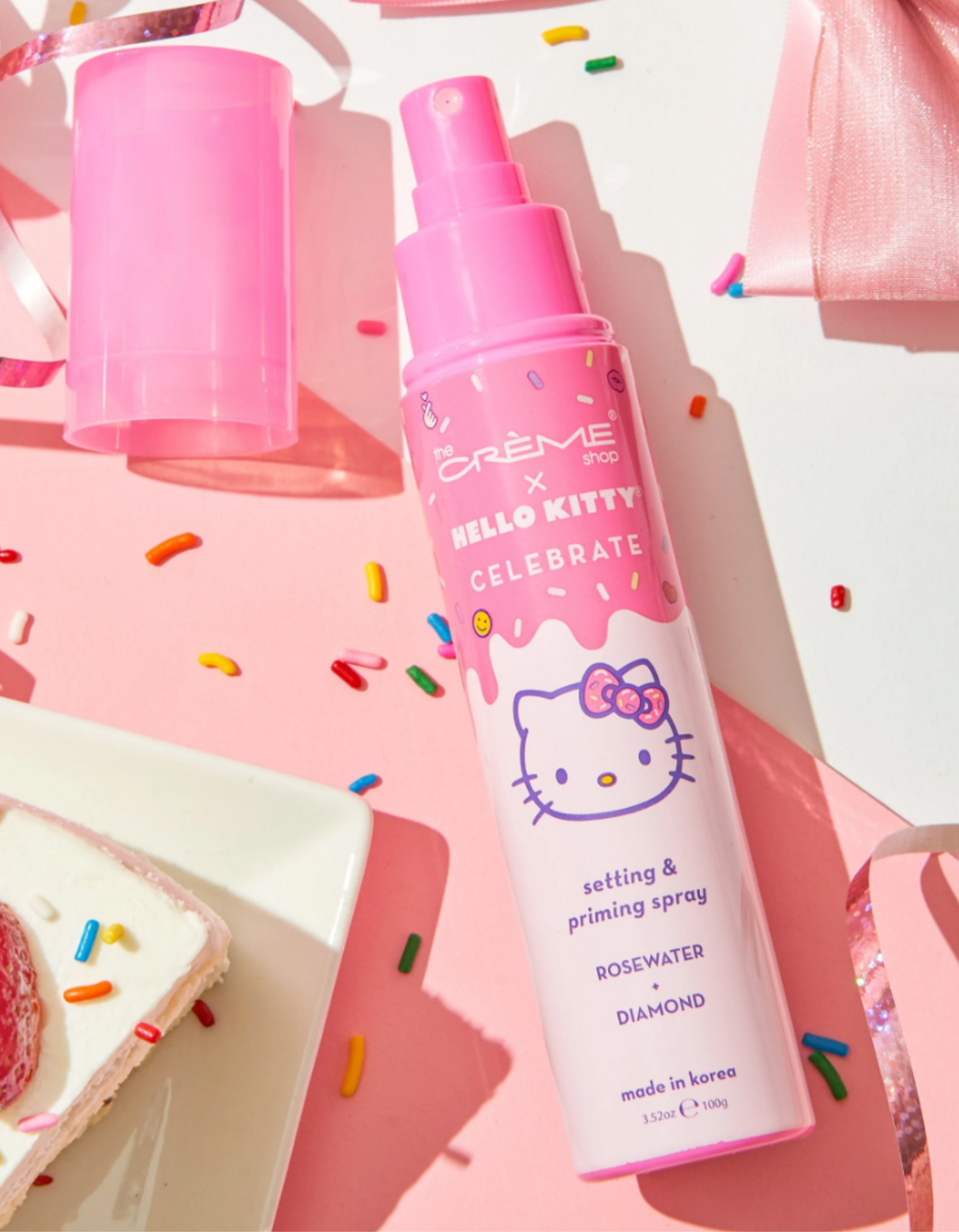 THE CREME SHOP X HELLO KITTY - CELEBRATE SETTING & PRIMING SPRAY - ROSE WATER + DIAMOND