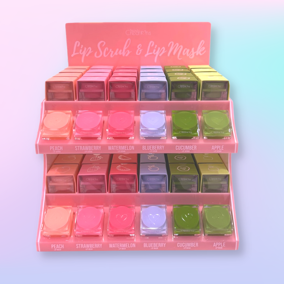 BEAUTY CREATIONS - LIP SCRUB & LIP MASK - DISPLAY