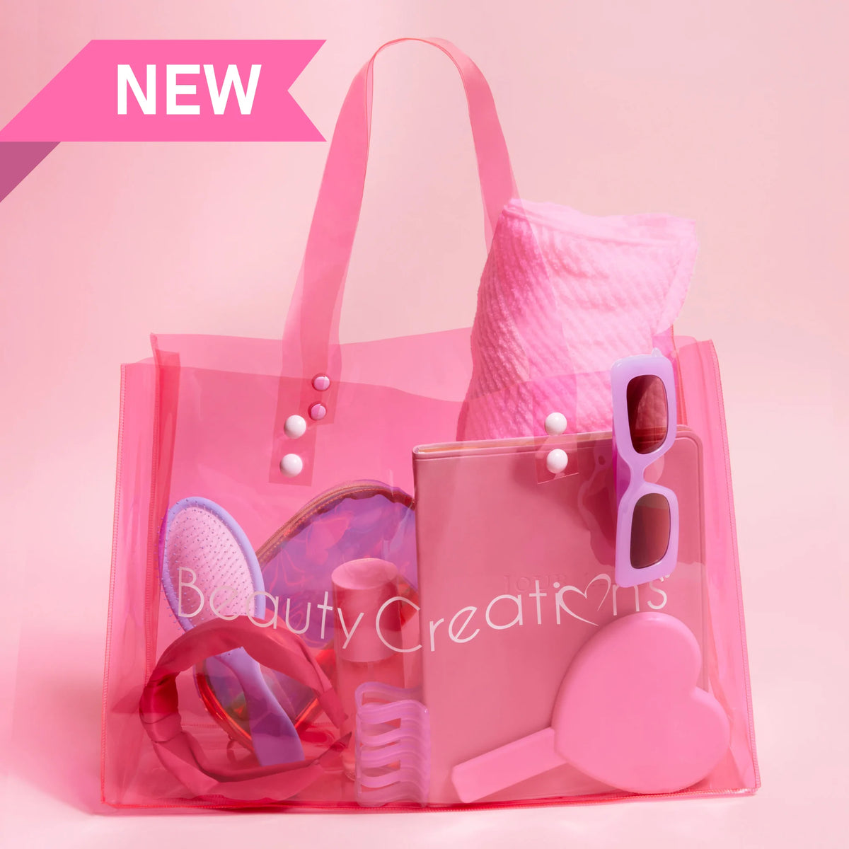Pink top tote bag