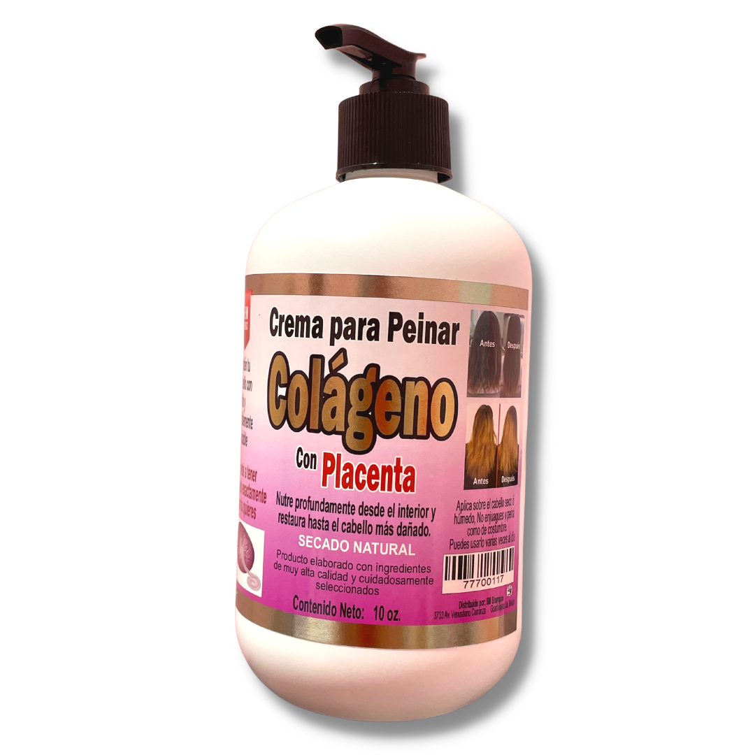 CREMA PARA PEINAR COLAGENO CON PLACENTA 10 0Z